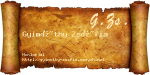 Gyimóthy Zsófia névjegykártya